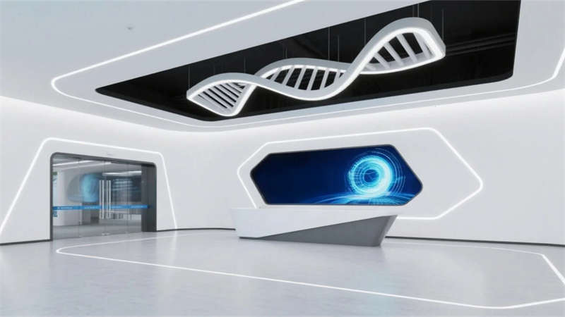 科技創(chuàng)新，簡(jiǎn)約空間——合肥生物制藥廠(chǎng)展廳裝修設(shè)計(jì)效果圖