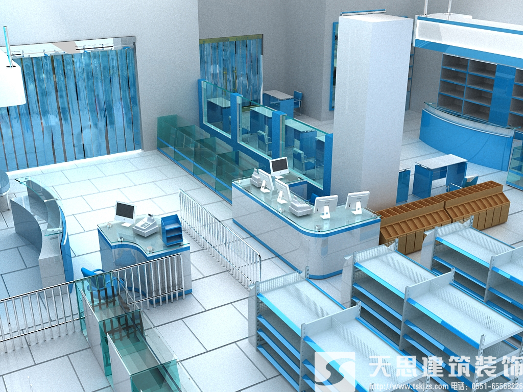 保障市民健康做專(zhuān)業(yè)的藥店裝修設(shè)計(jì)